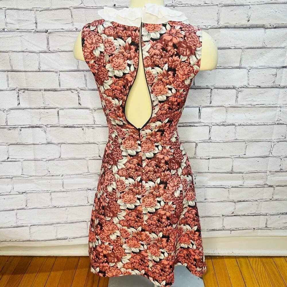 Sandro Womens Pink Floral Sleeveless Mini Dress Size 0 - Picture 4 of 12